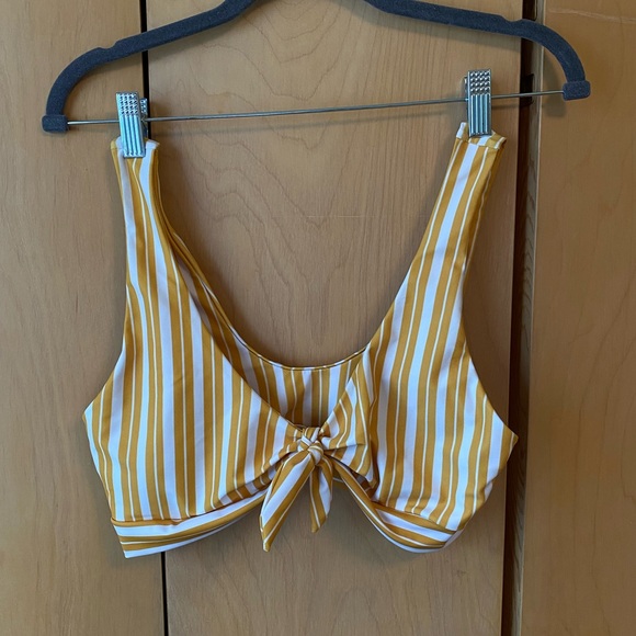 yellow candy striped bikini - Picture 3 of 6